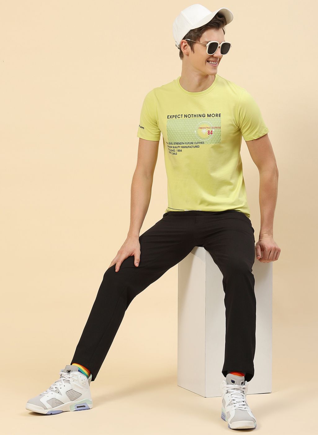 Men Yellow Printed T-Shirt