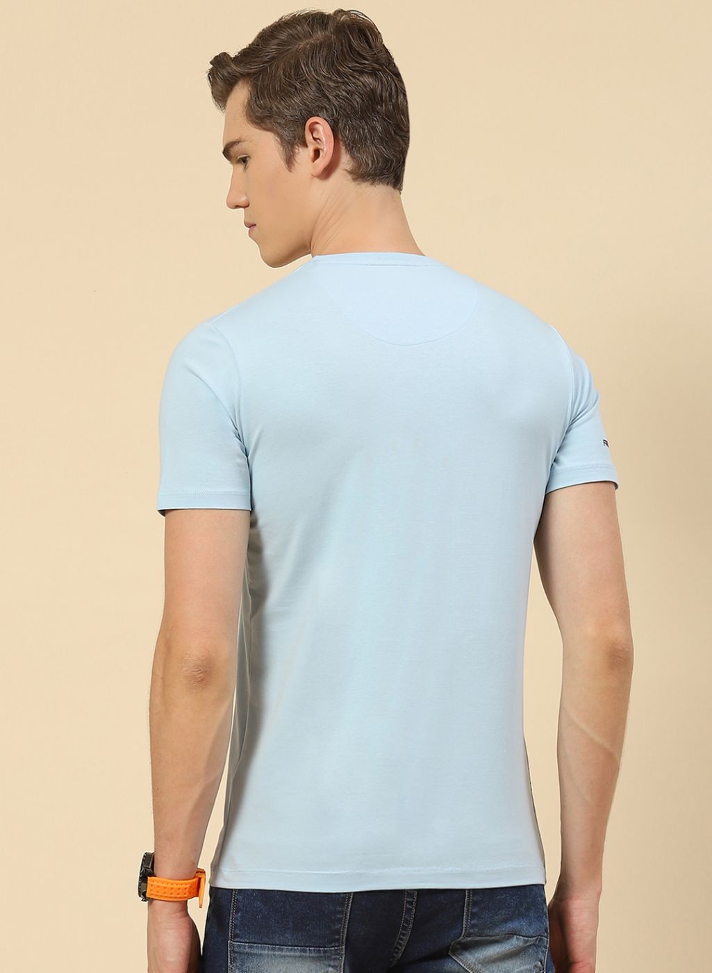 Men Blue Printed T-Shirt