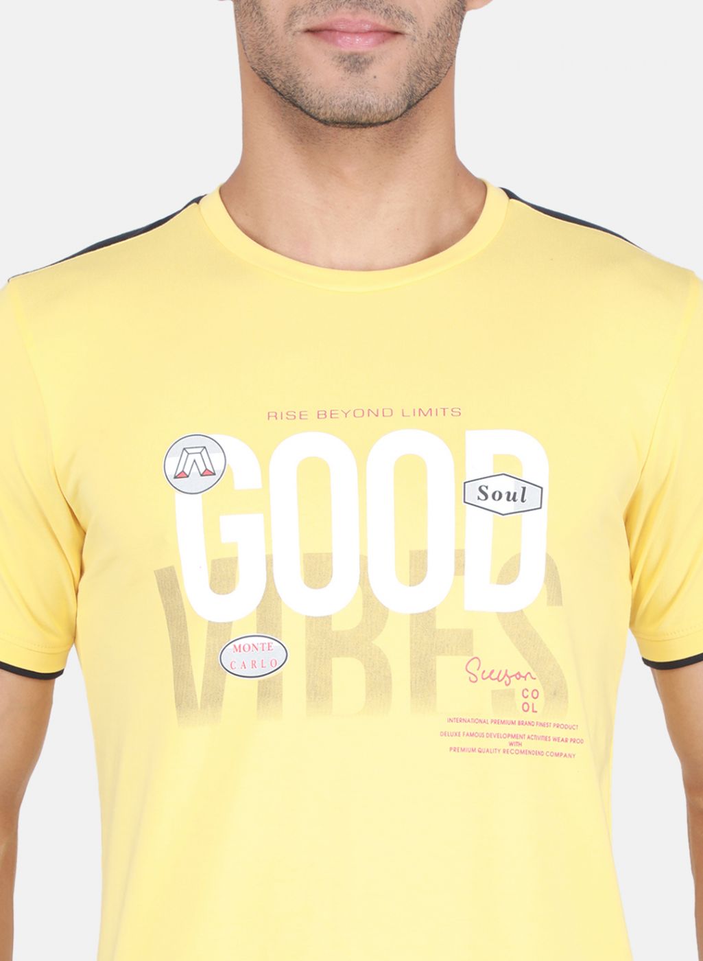 Men Yellow Printed T-Shirt