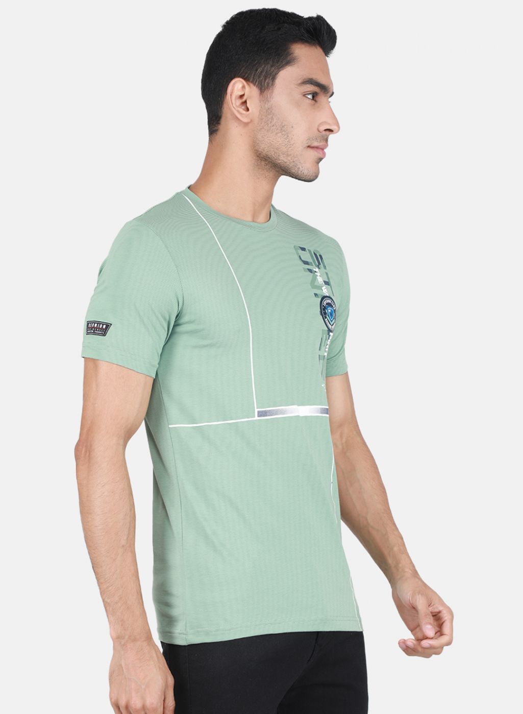 Men Green Printed T-Shirt