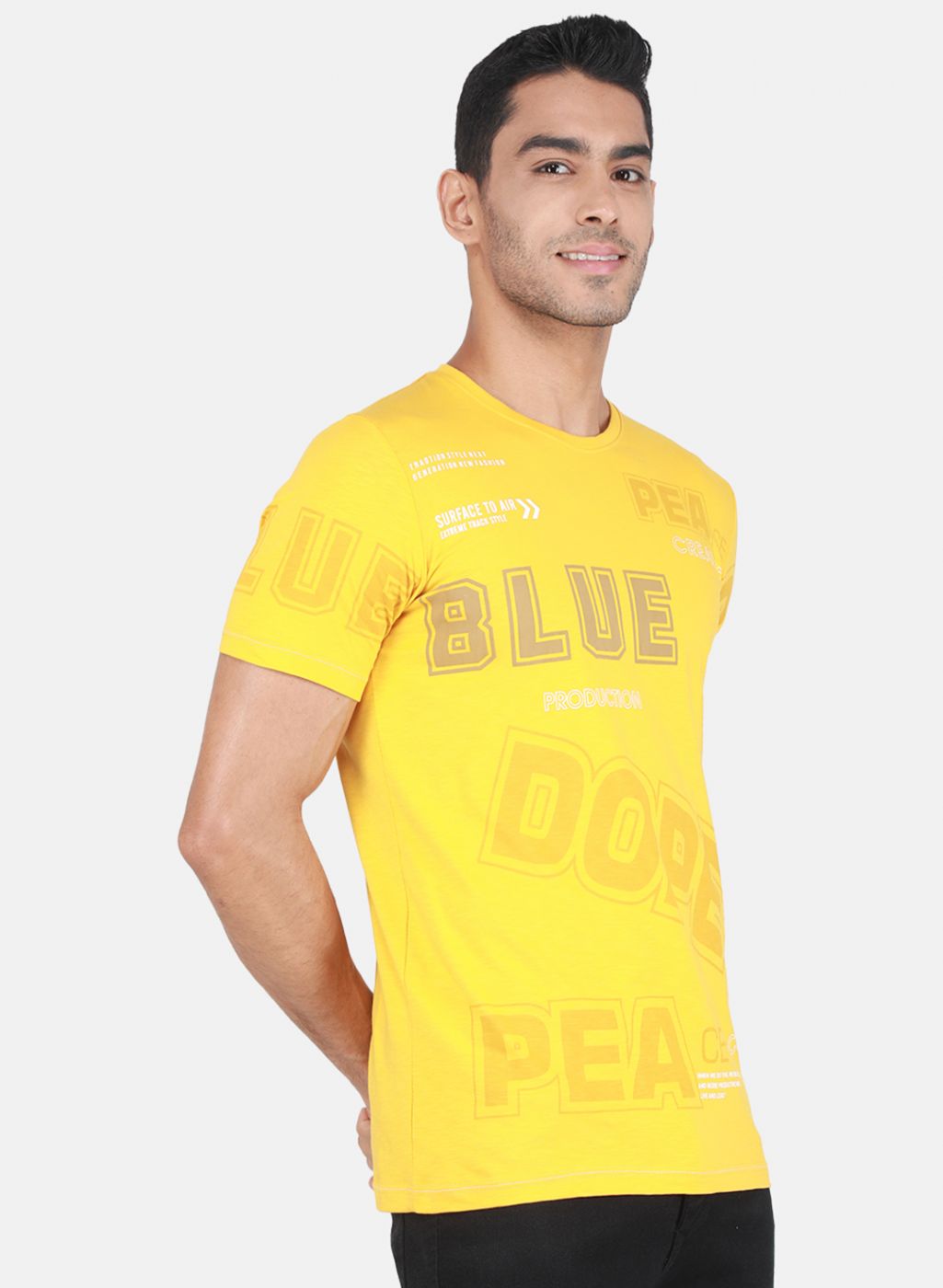 Men Mustard Printed T-Shirt