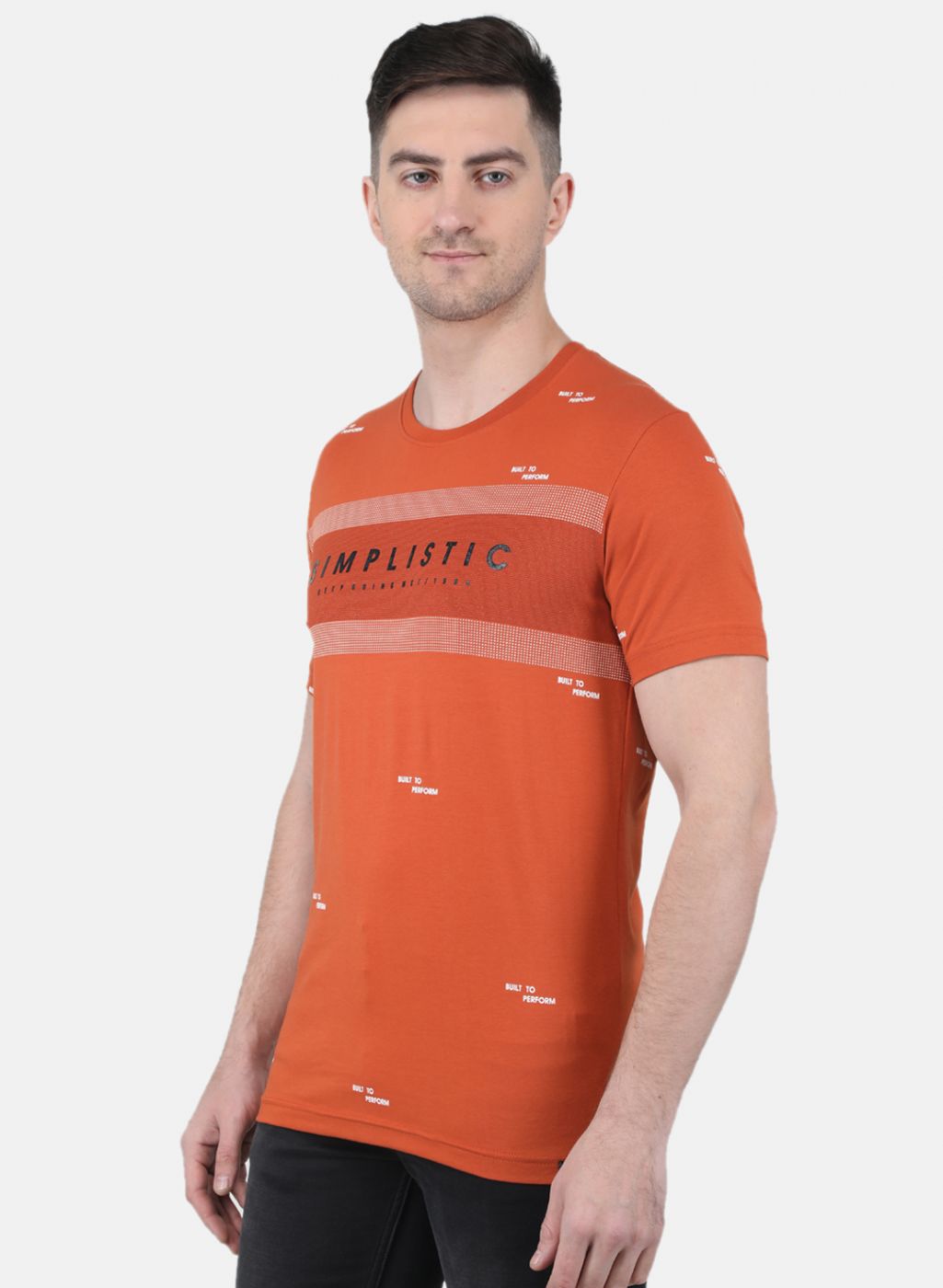 Men Orange Printed T-Shirt