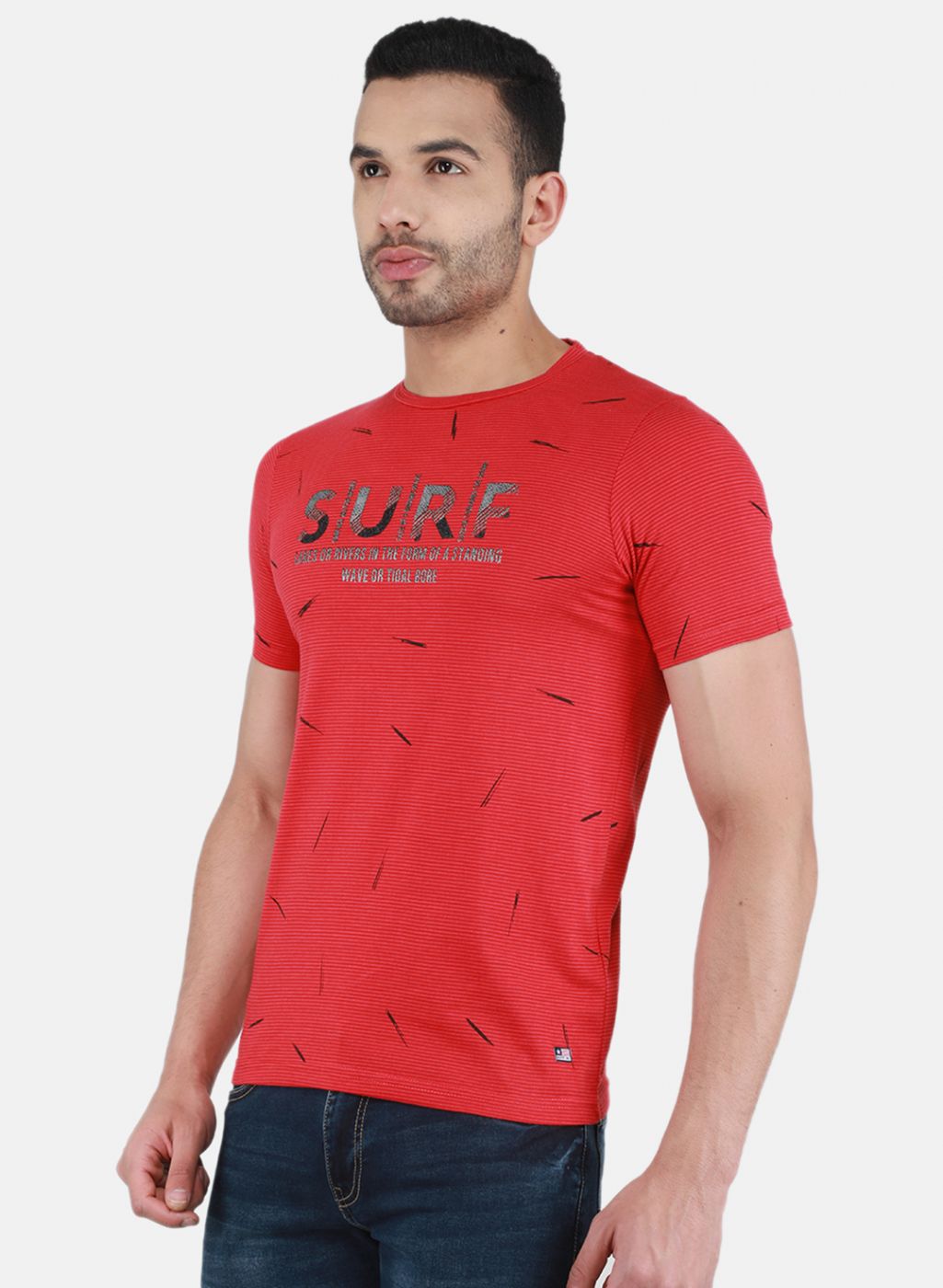 Men Red Printed T-Shirt