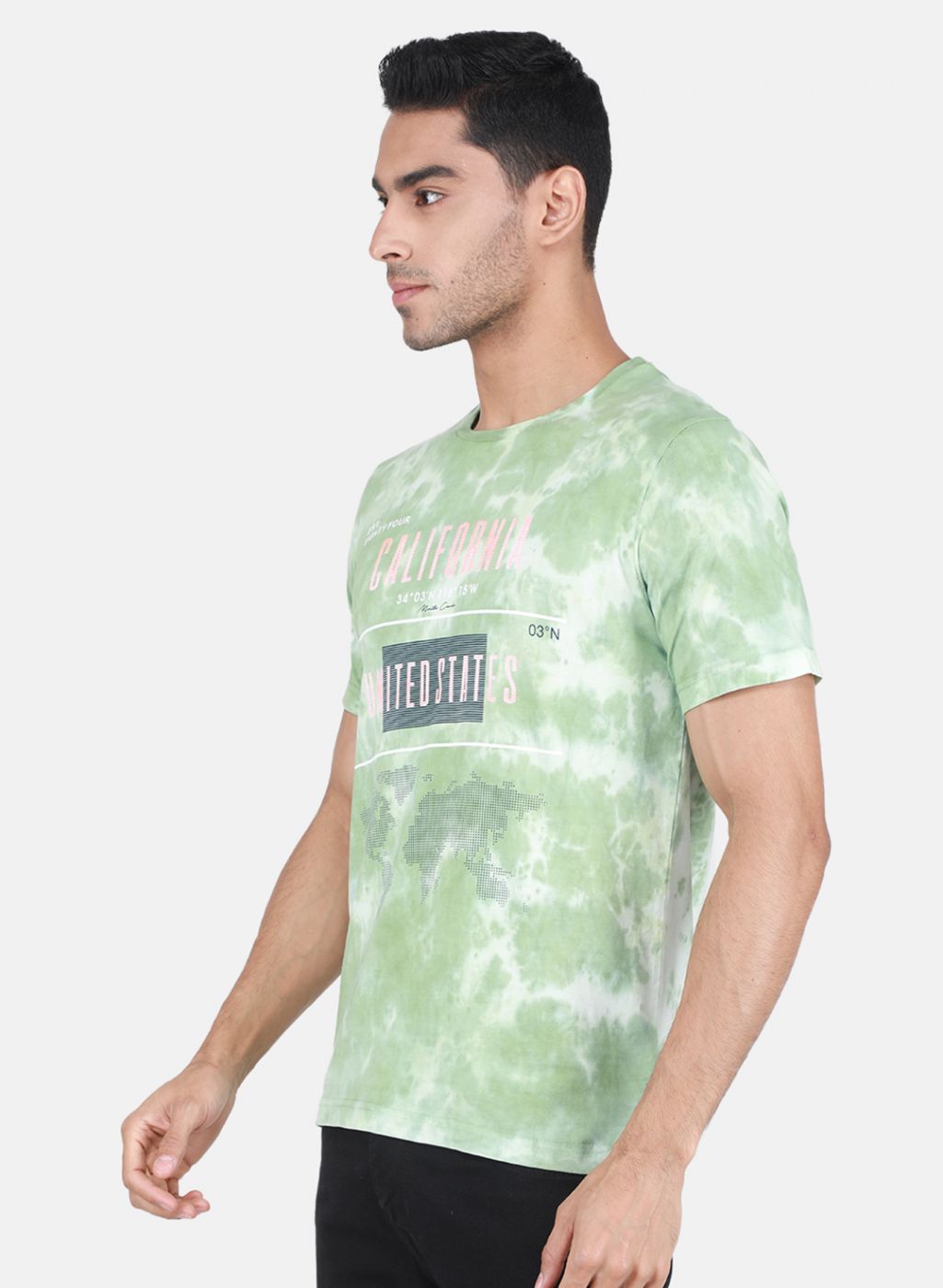 Men Green Printed T-Shirt