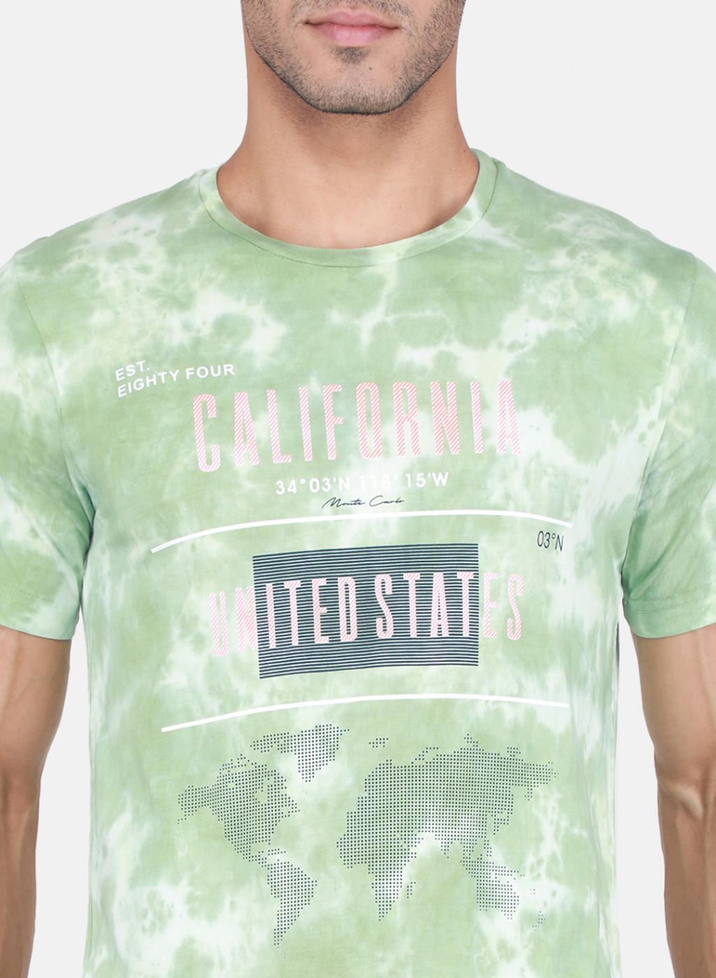 Men Green Printed T-Shirt