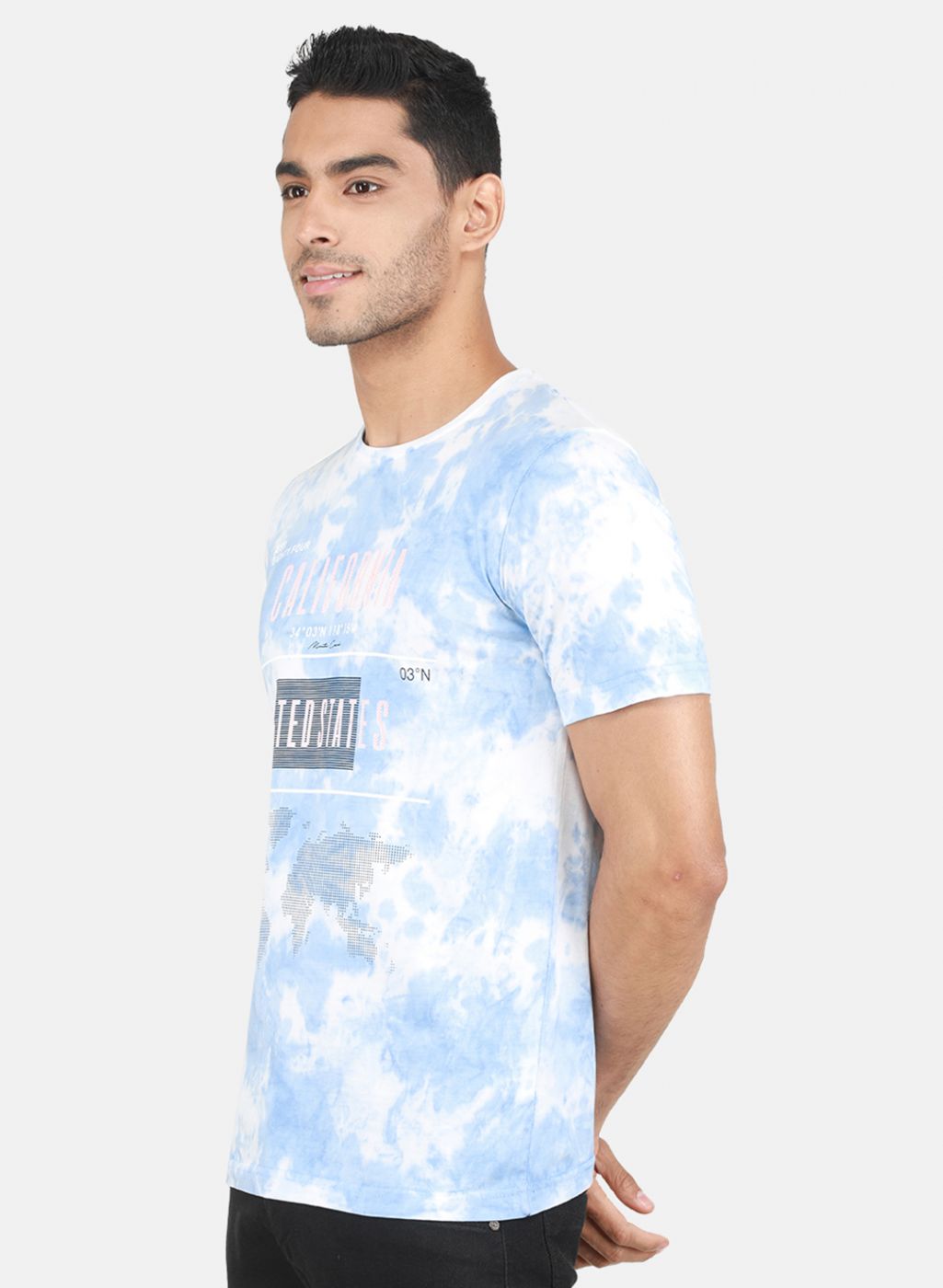 Men Blue Printed T-Shirt