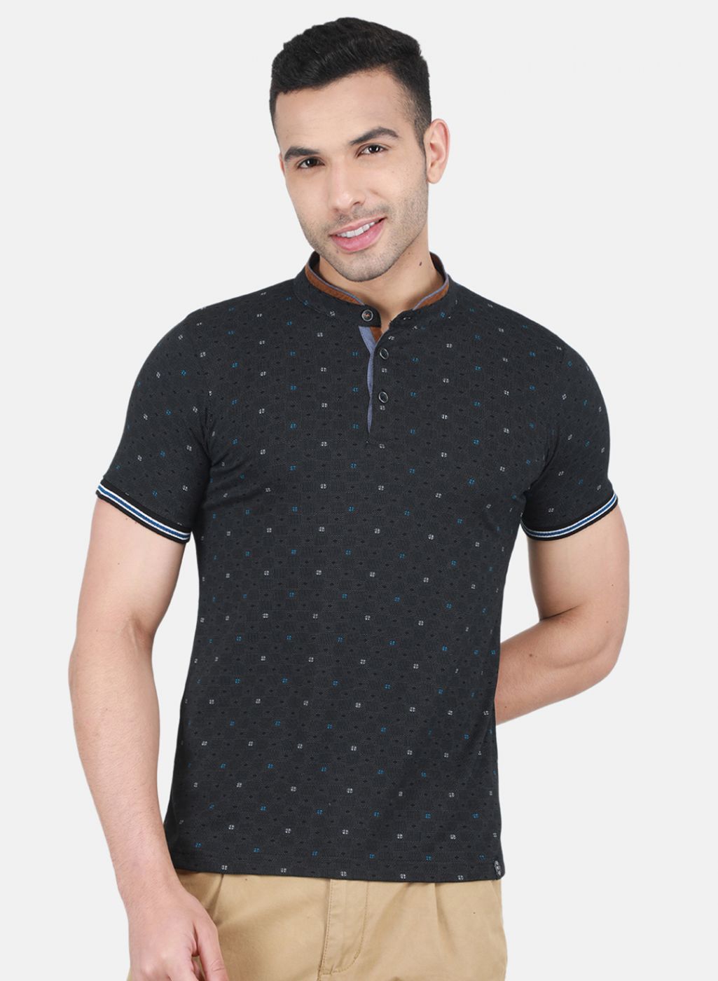 Men Black Printed T-Shirt