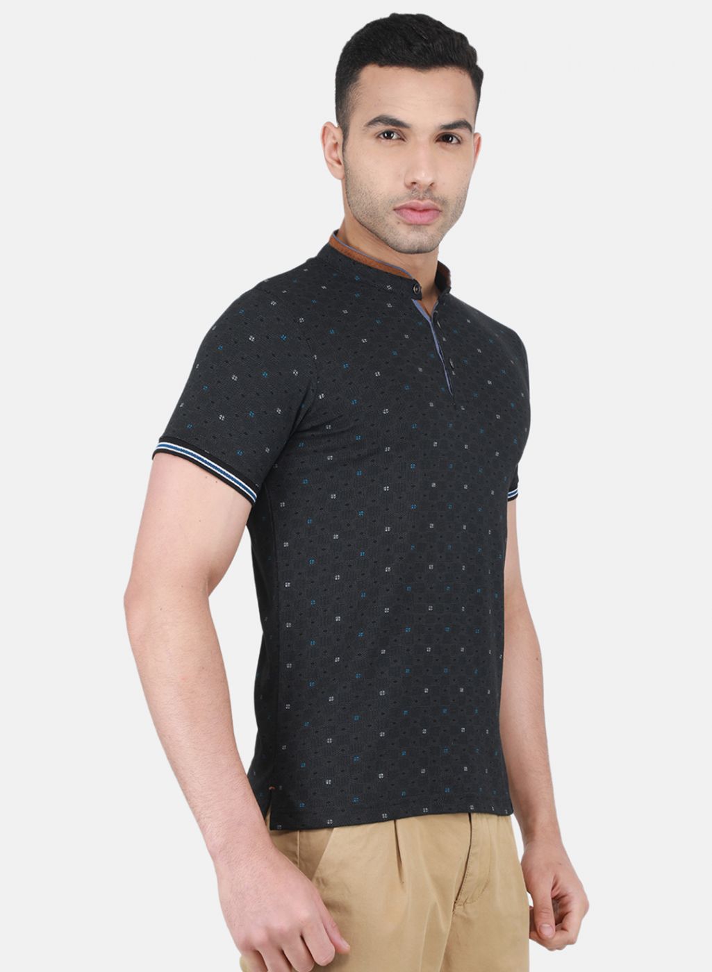 Men Black Printed T-Shirt