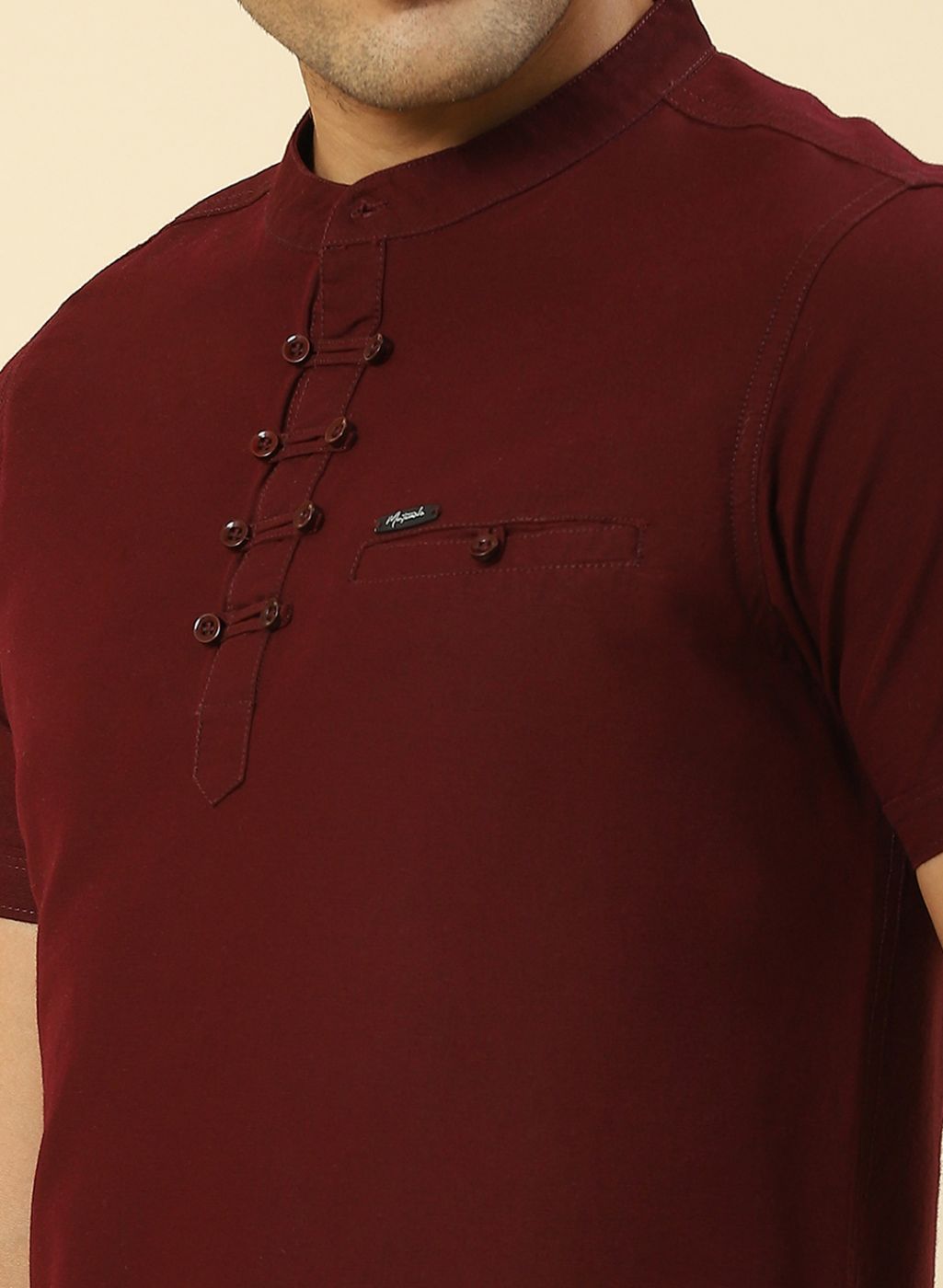 Men Maroon Printed T-Shirt