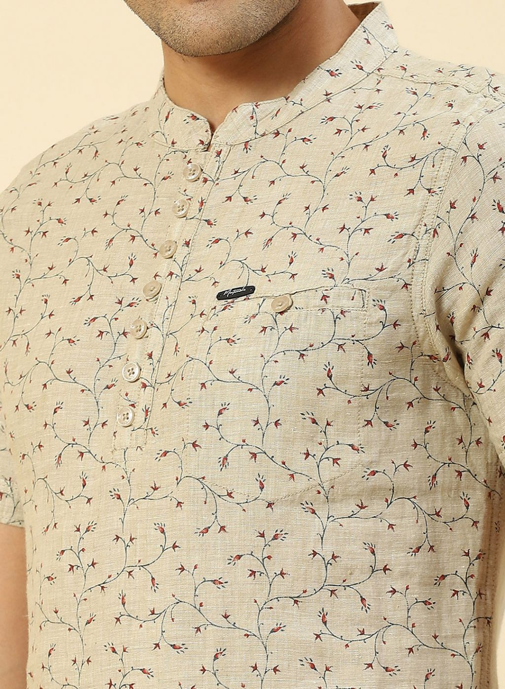 Men Beige Printed T-Shirt