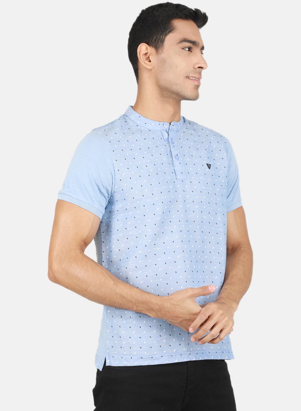 Men Blue Printed T-Shirt