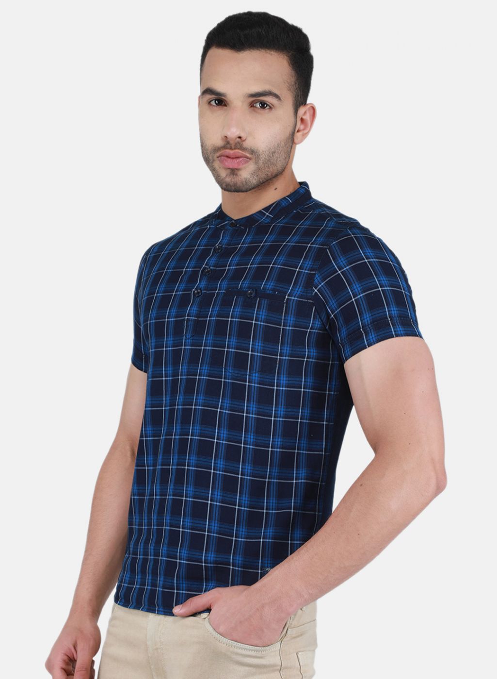 Men NAvy Blue Printed T-Shirt