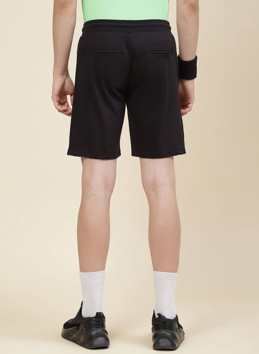 Men Black Printed Bermuda