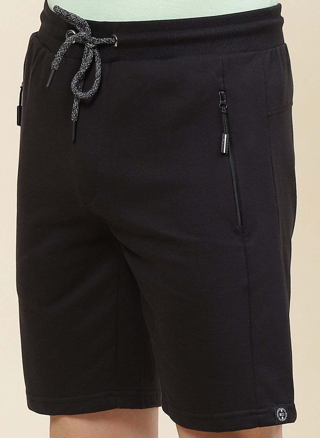 Men Black Printed Bermuda