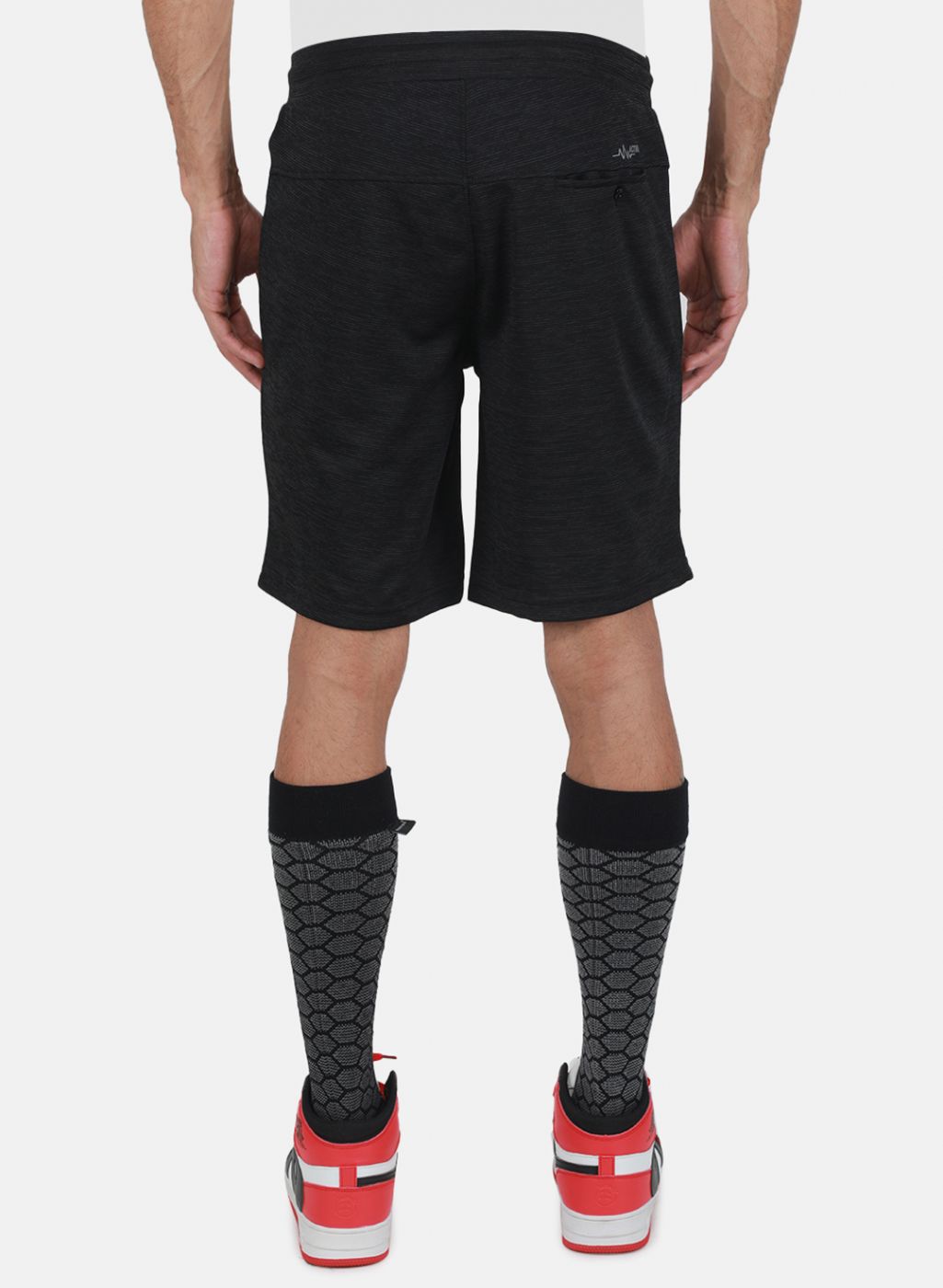 Men Black Solid Bermuda