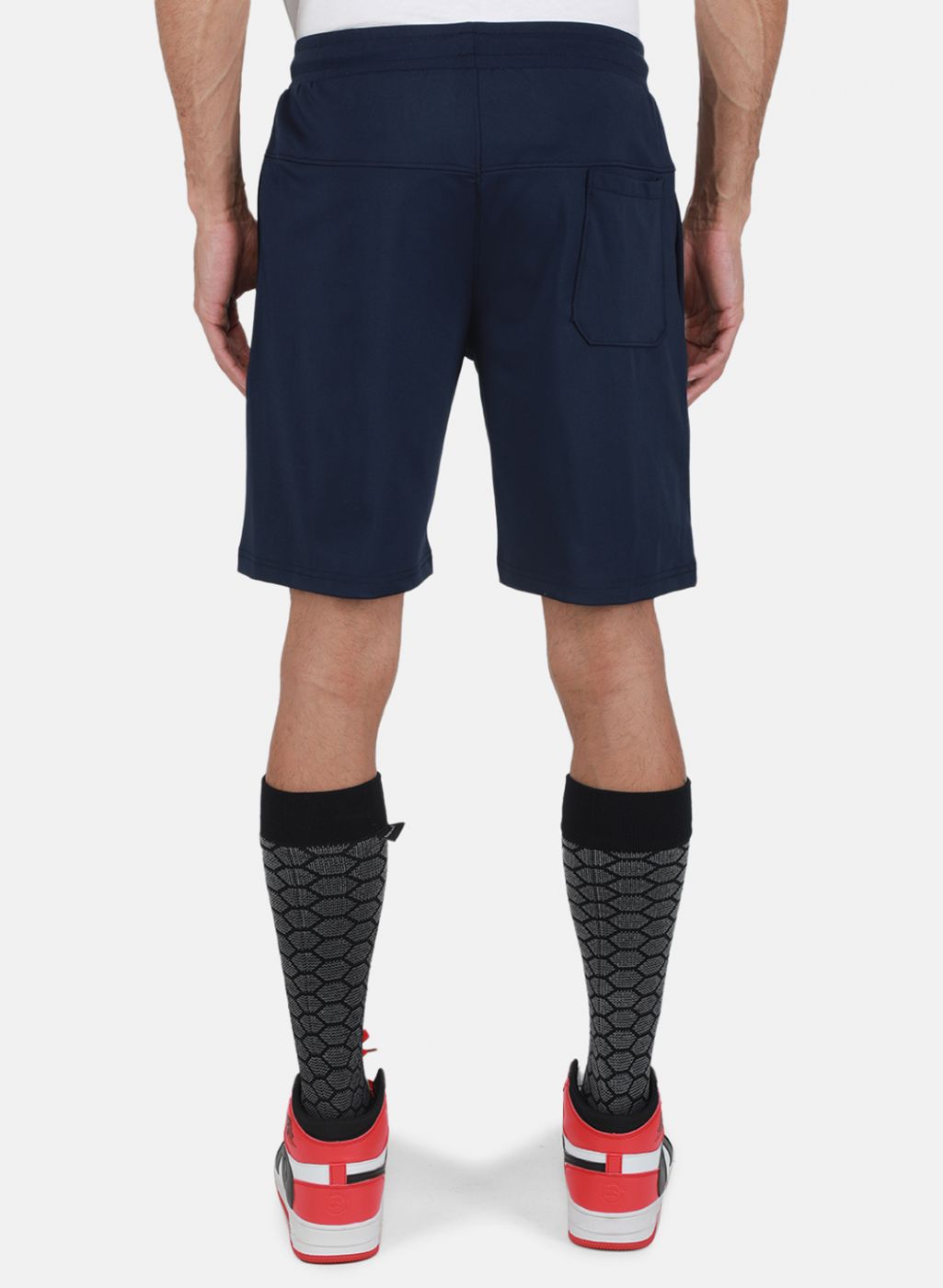 Men NAvy Blue Solid Bermuda