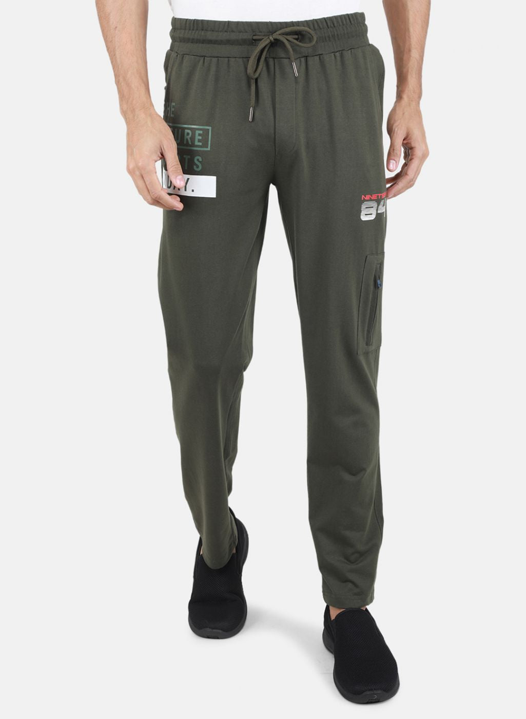 Men Olive Regular Fit Lower