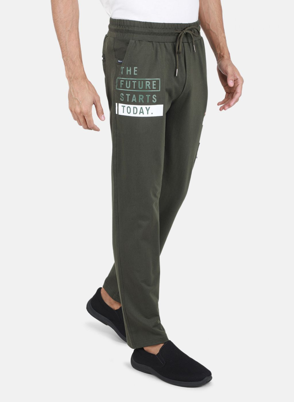 Men Olive Regular Fit Lower