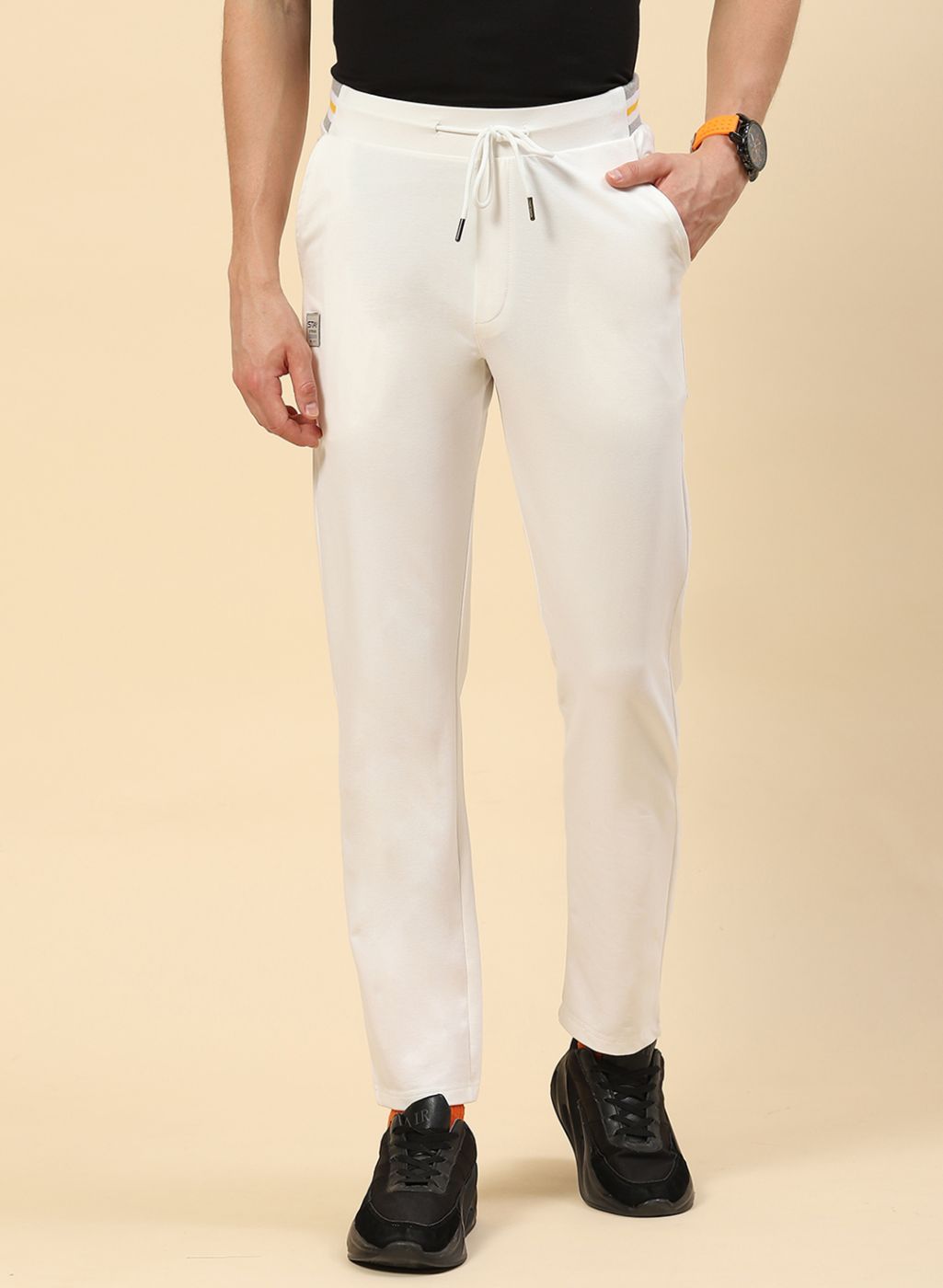 Men White Regular Fit Lower