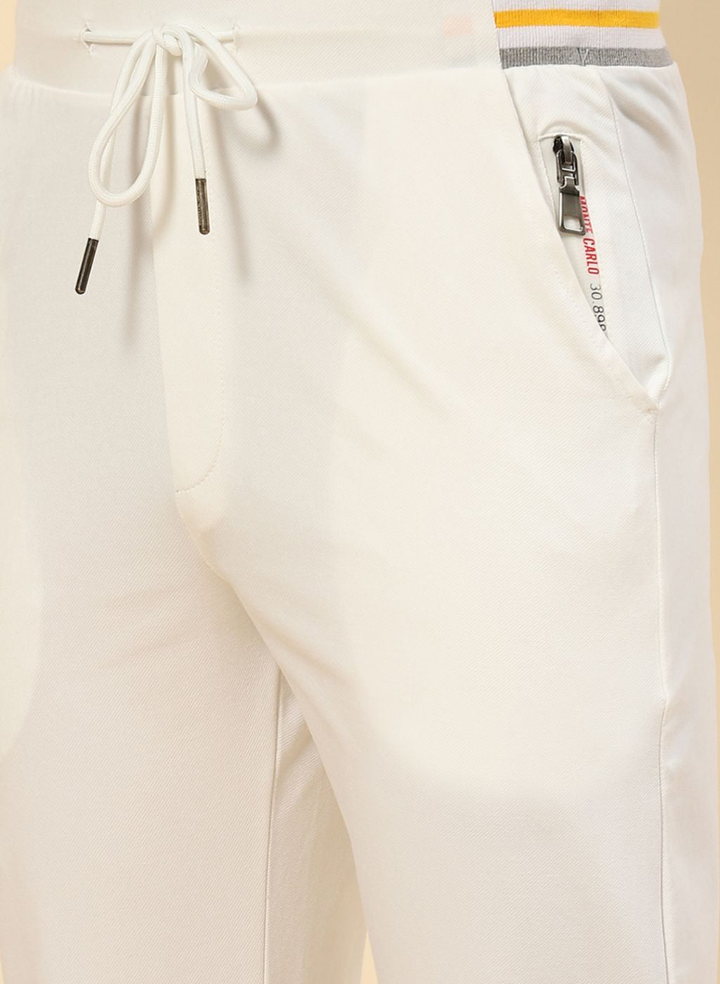 Men White Regular Fit Lower