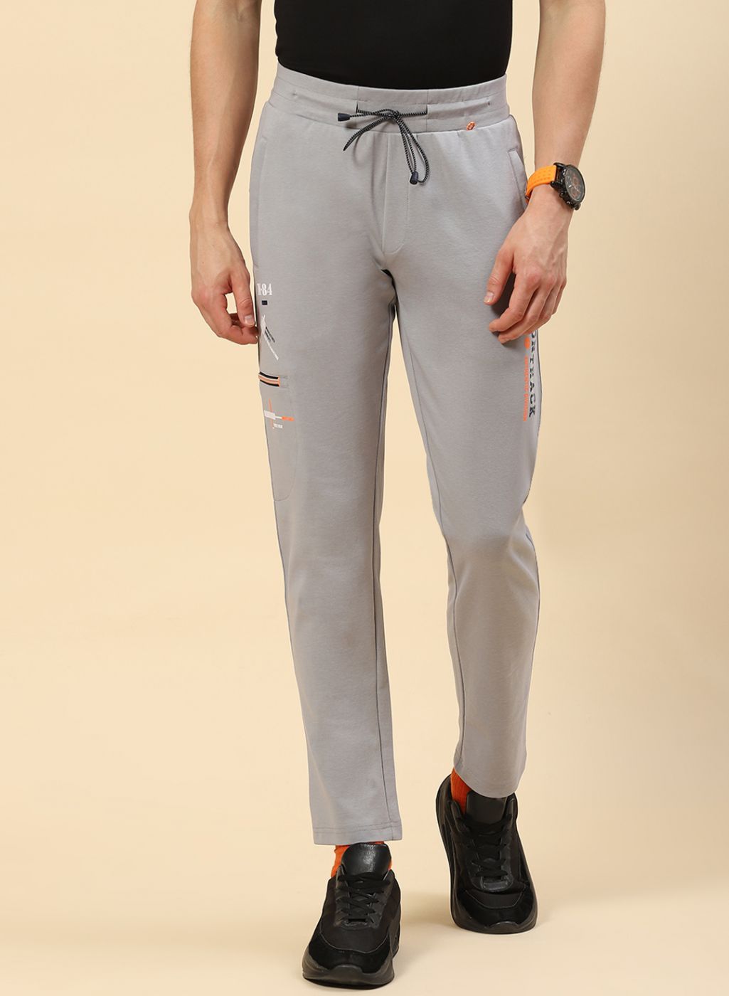Men Grey Regular Fit Lower