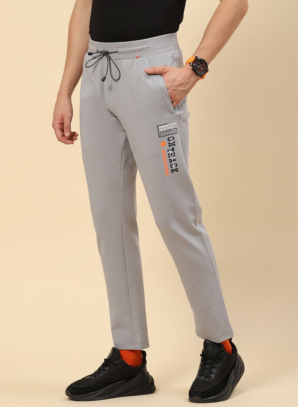 Men Grey Regular Fit Lower