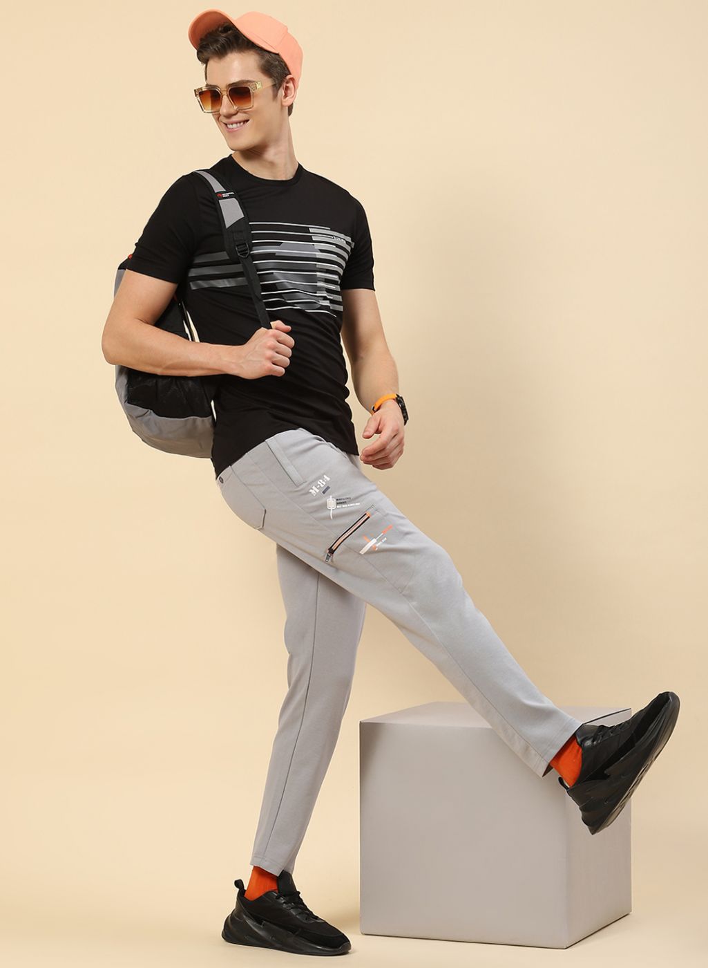 Men Grey Regular Fit Lower