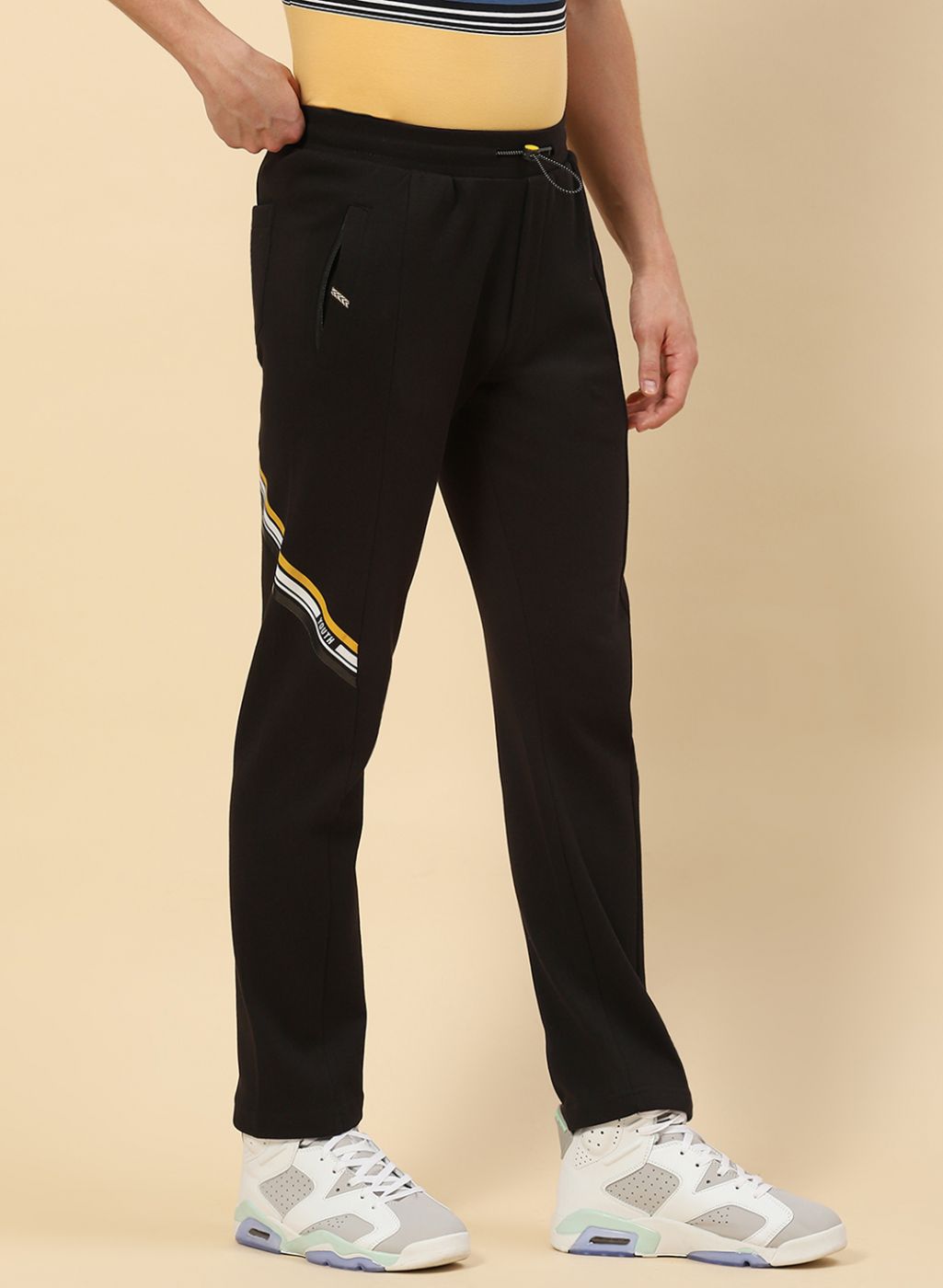 Men Black Regular Fit Lower