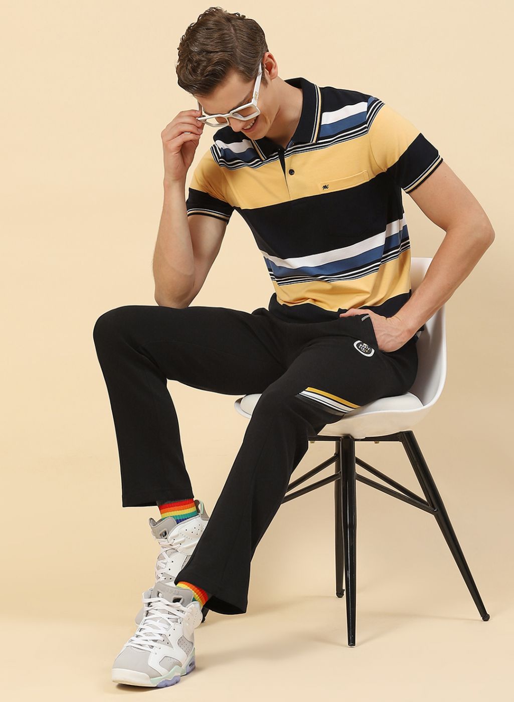 Men Black Regular Fit Lower