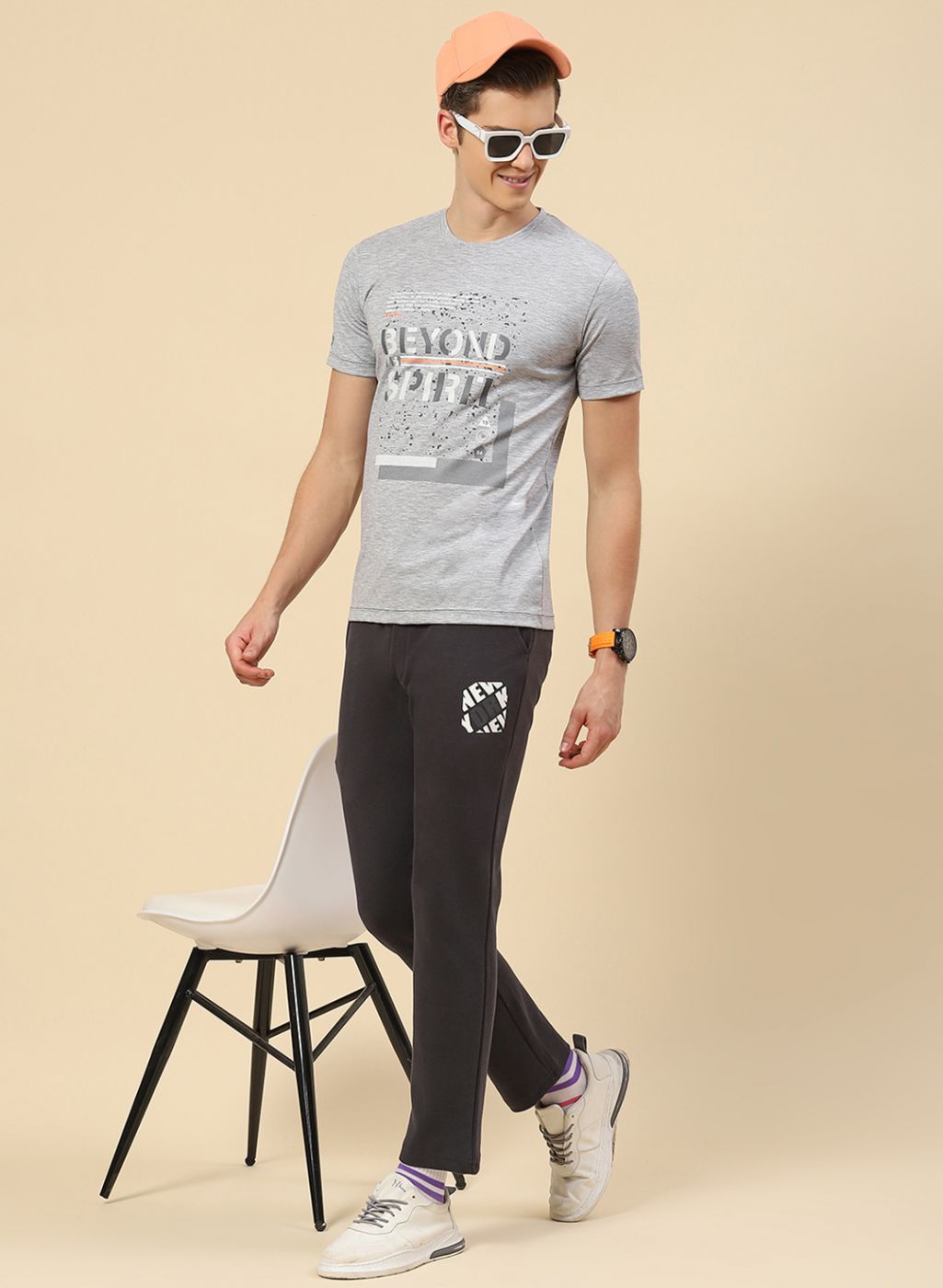 Men Grey Regular Fit Lower