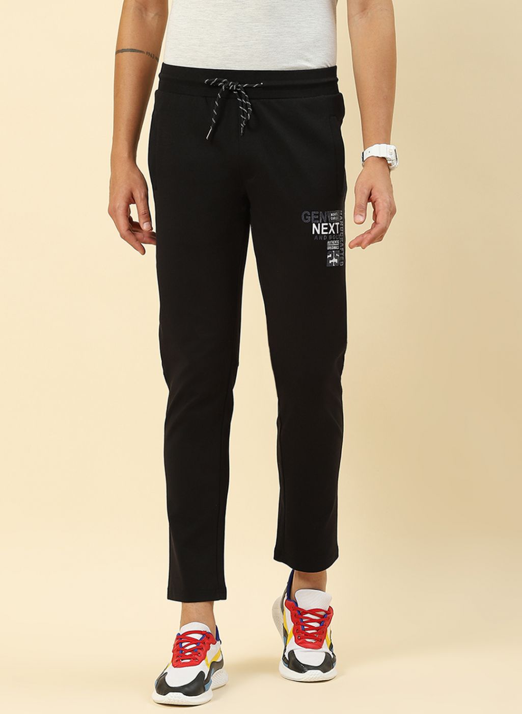 Men Black Regular Fit Lower