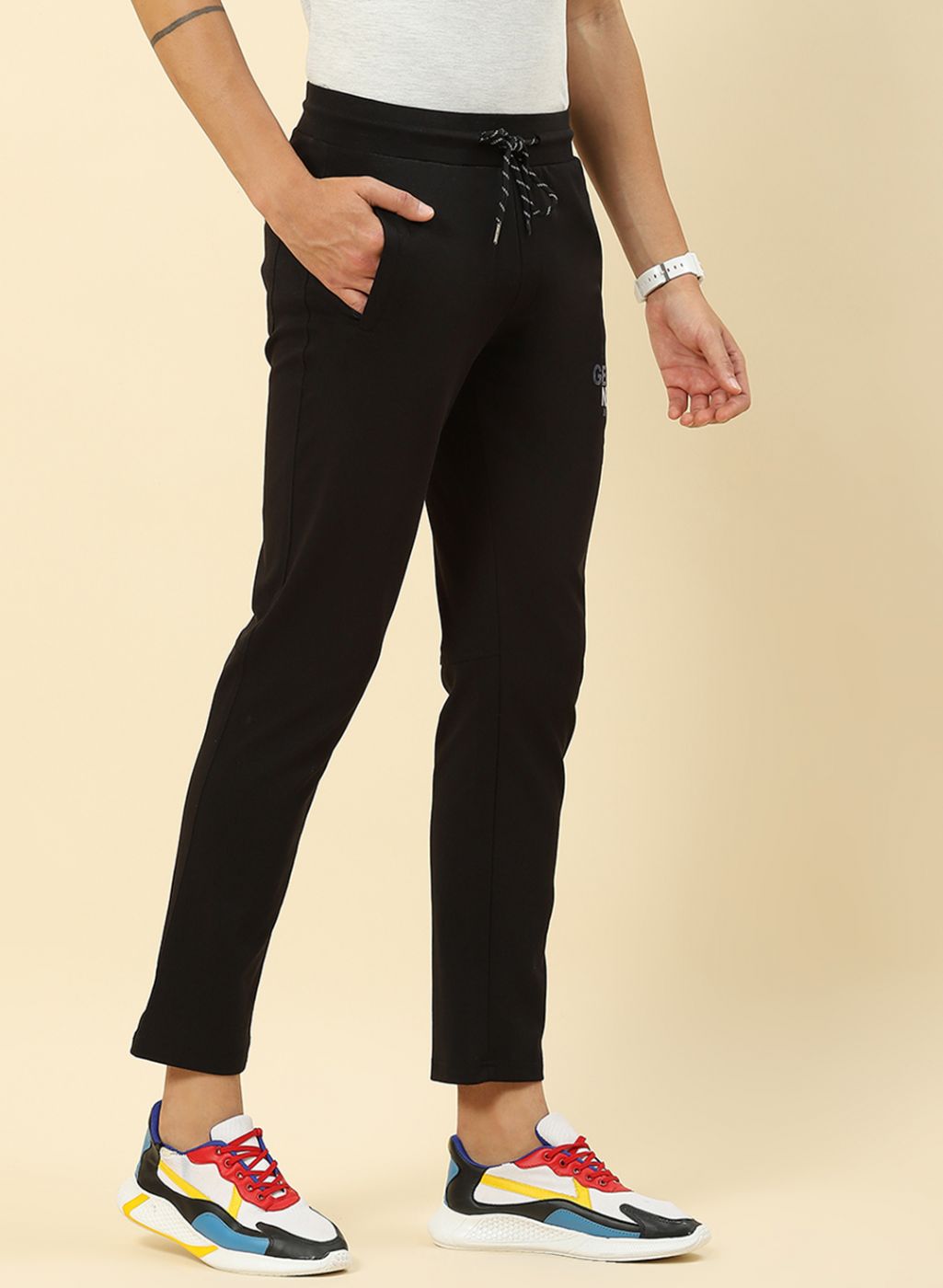 Men Black Regular Fit Lower