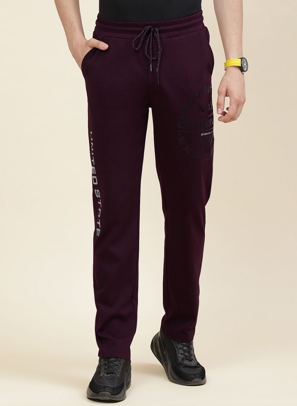 Men Maroon Regular Fit Lower
