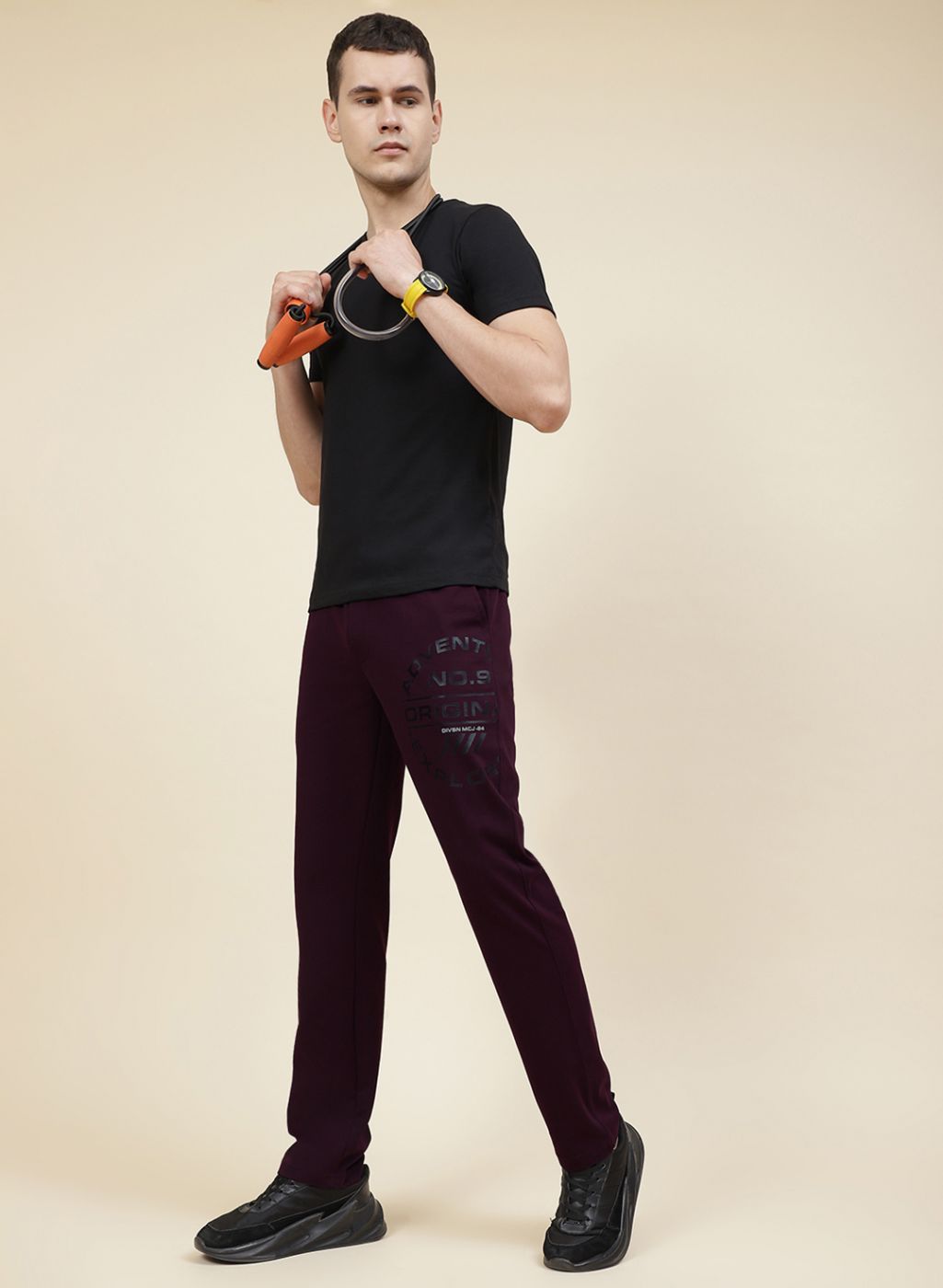 Men Maroon Regular Fit Lower