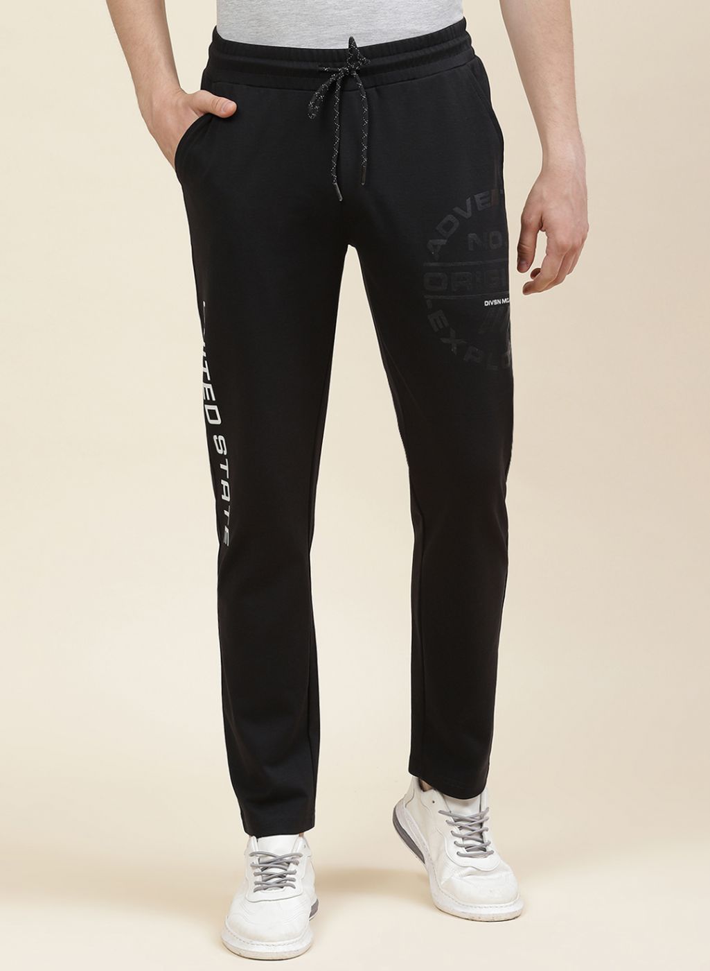 Men Black Regular Fit Lower