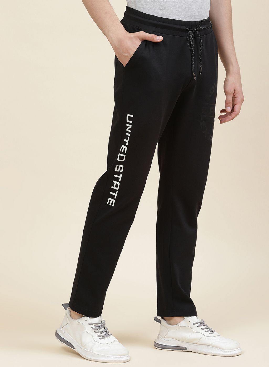 Men Black Regular Fit Lower