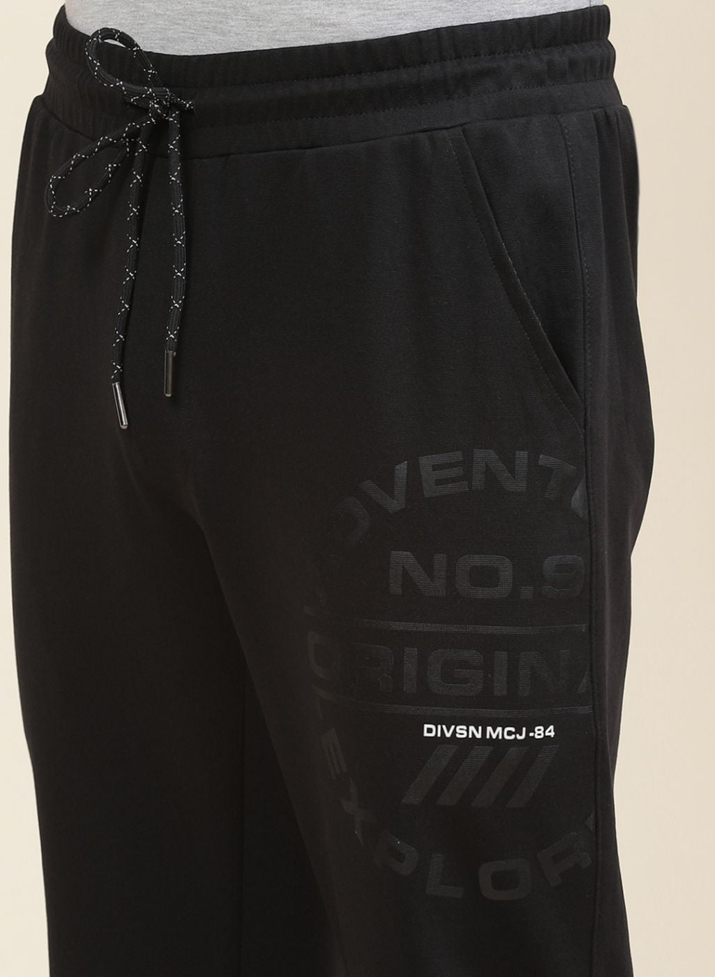 Men Black Regular Fit Lower