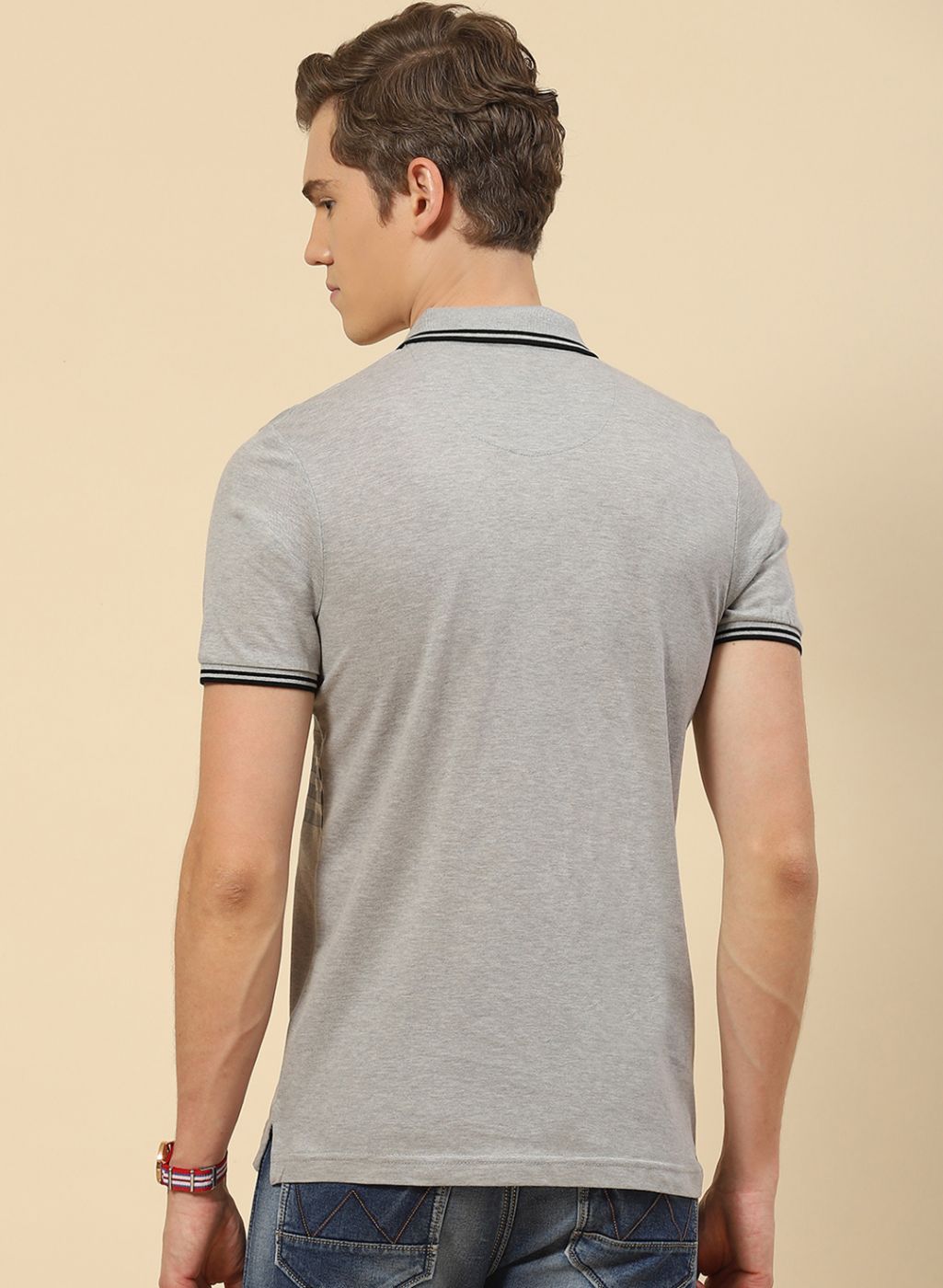 Men Grey Printed T-Shirt