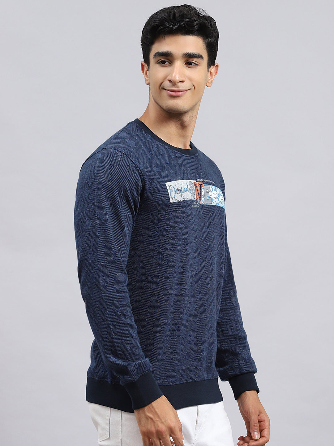 Men Blue Stripe T-Shirt