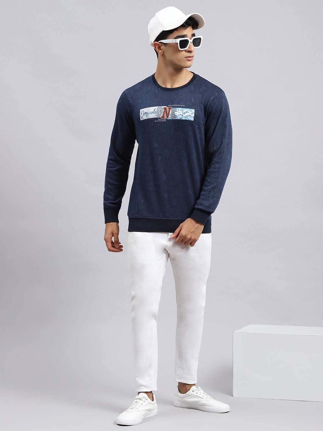 Men Blue Stripe T-Shirt