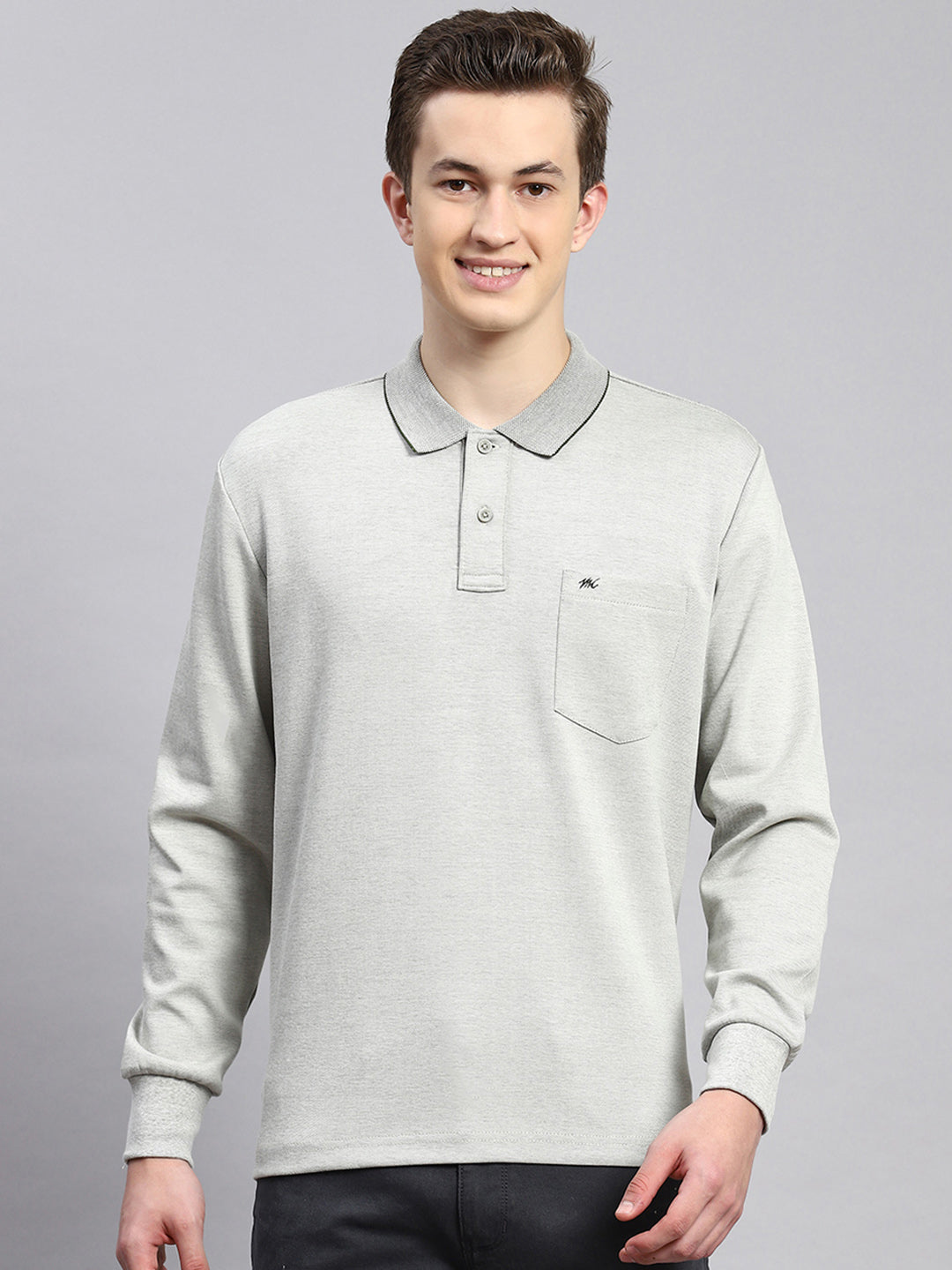 Men Green Plain T-Shirt