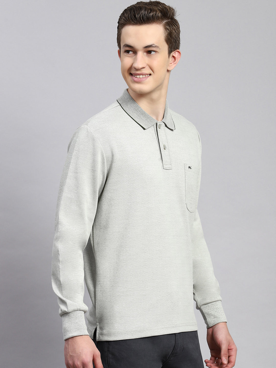 Men Green Plain T-Shirt