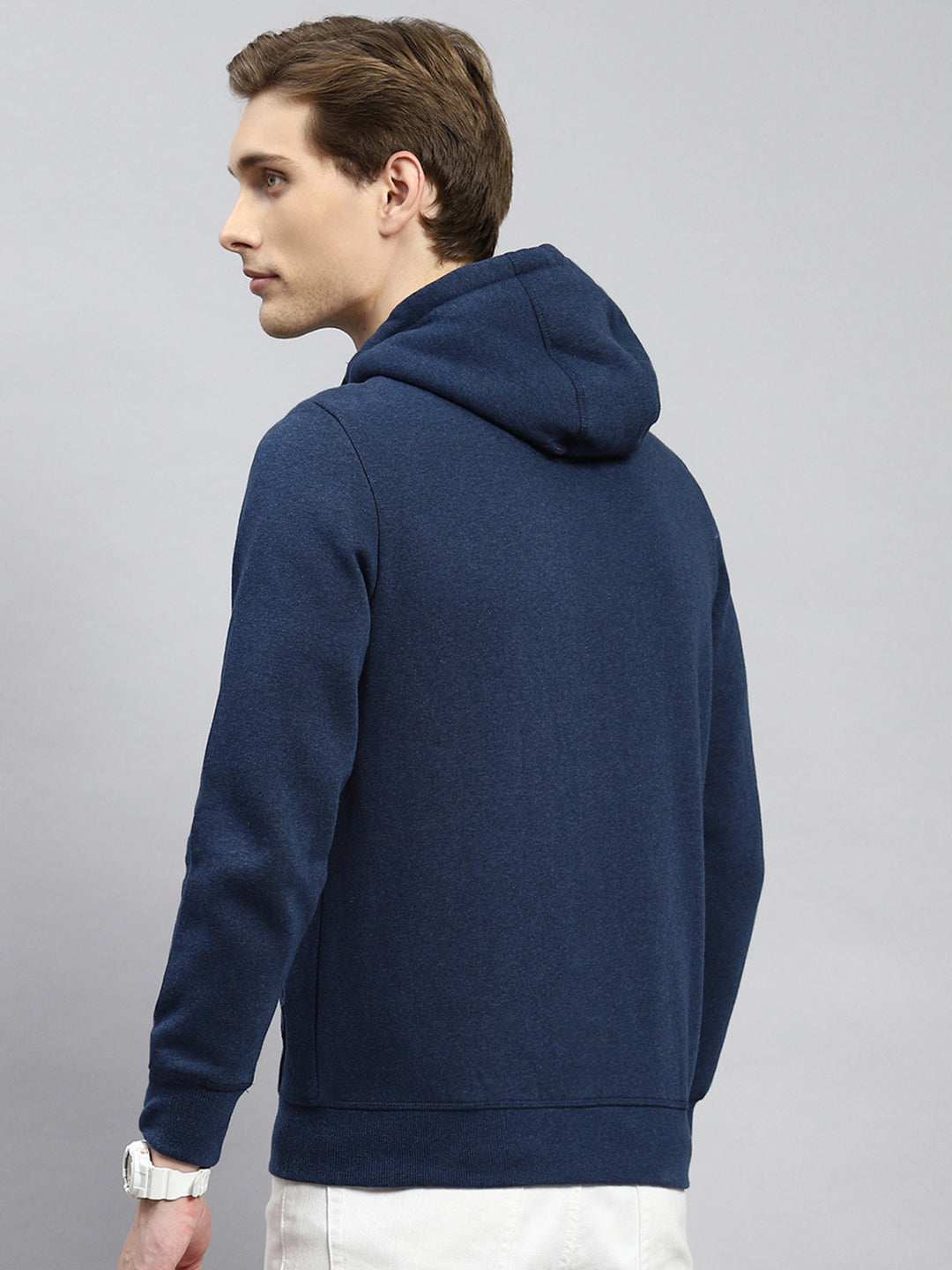 Men Denim Plain Sweatshirt