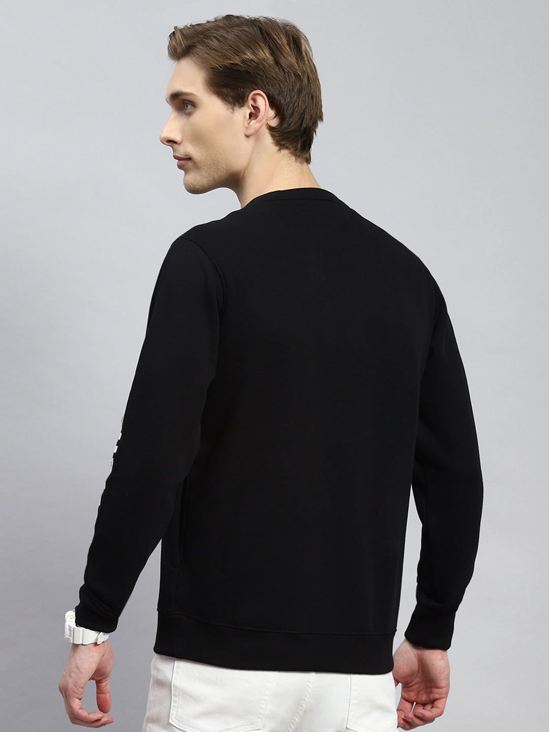 Men Black Printed Sweatshirt