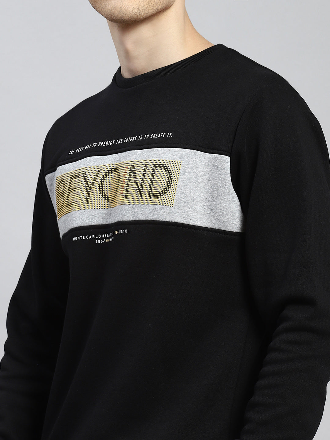 Men Black Printed Sweatshirt