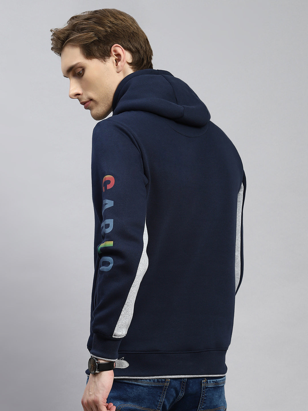 Men Blue Printed Sweatshirt