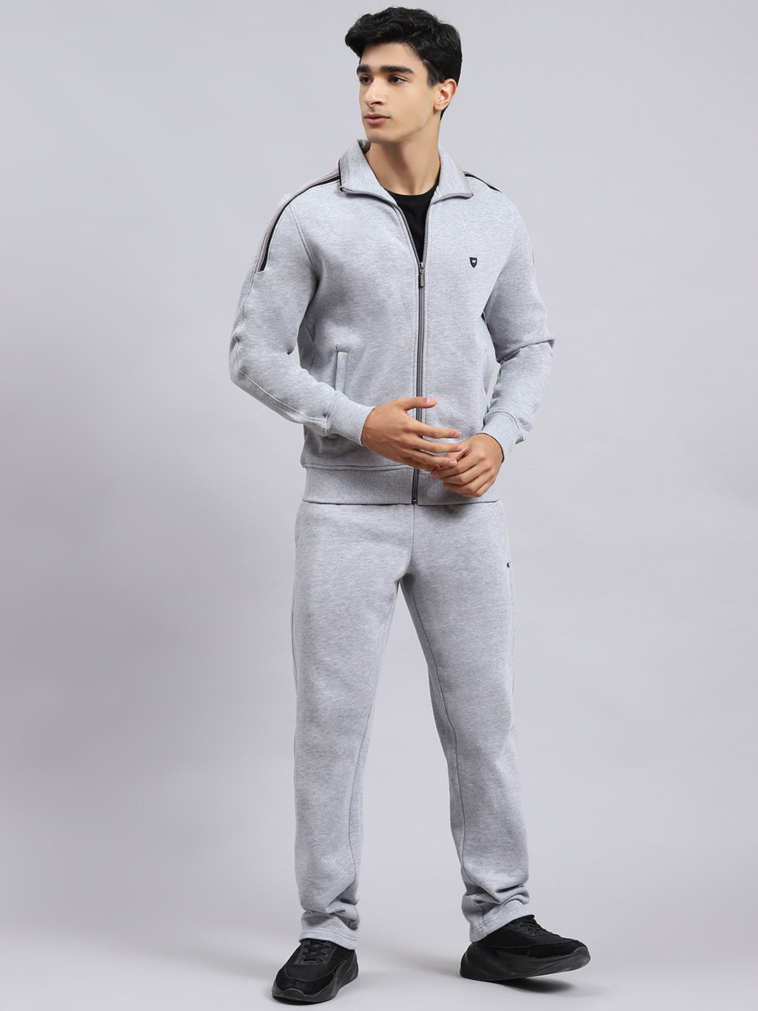 Men Grey Plain Tracksuit