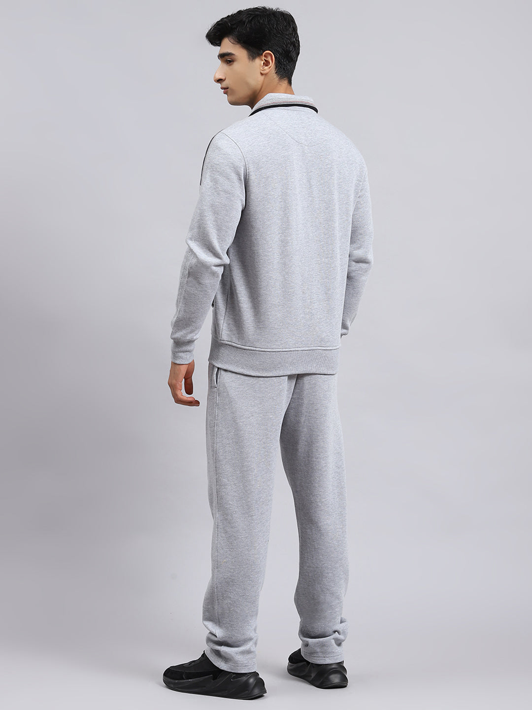 Men Grey Plain Tracksuit