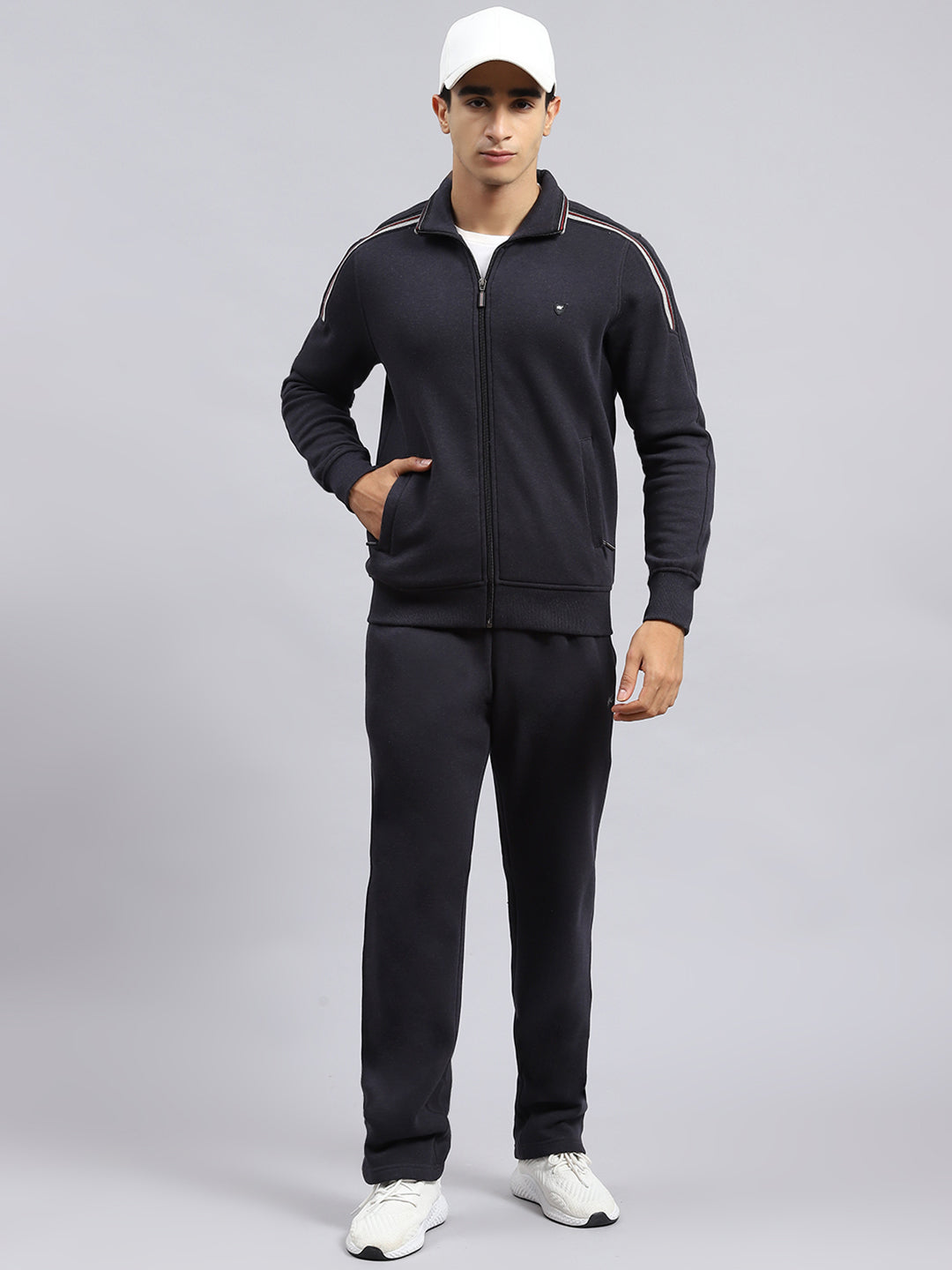 Men Grey Plain Tracksuit