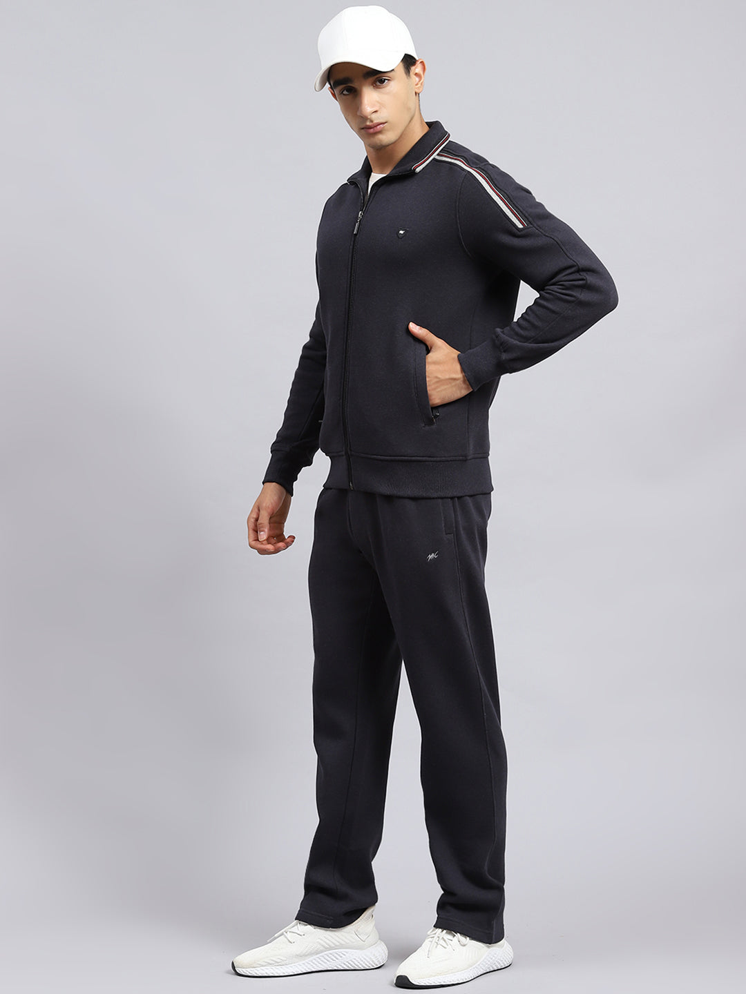 Men Grey Plain Tracksuit